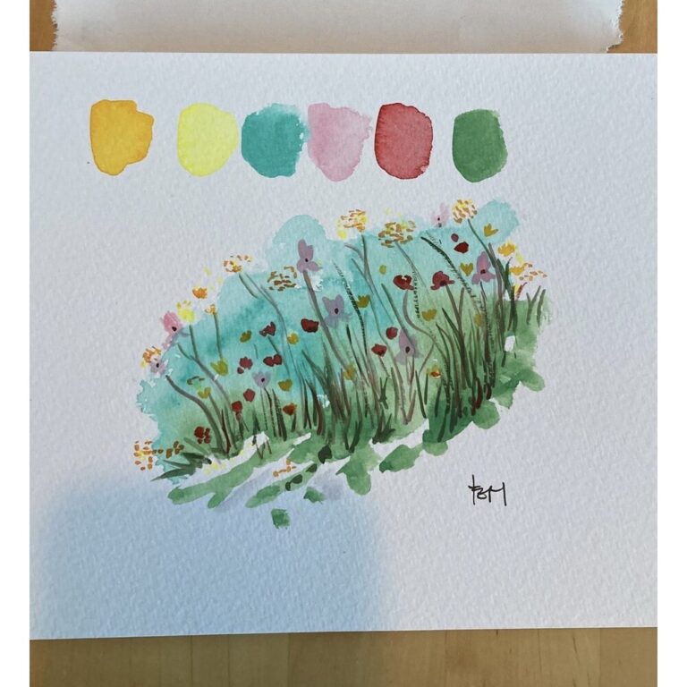 Handgemaakte FZ Trio 2 Wilde Bloemen Aquarel Proefset