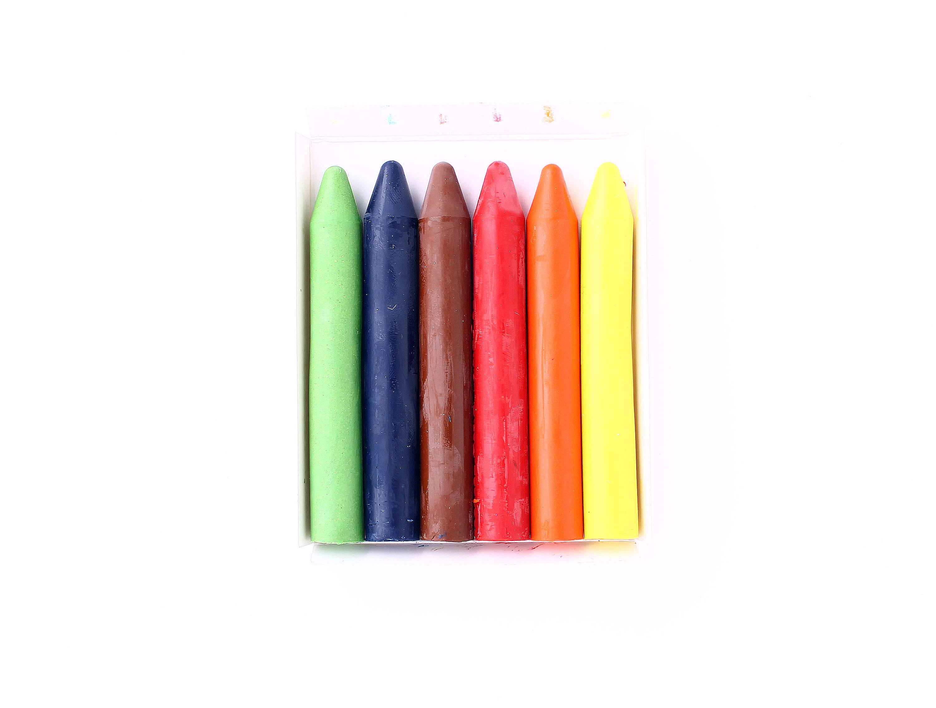 Crayons de cire d'abeille naturels - 6 couleurs