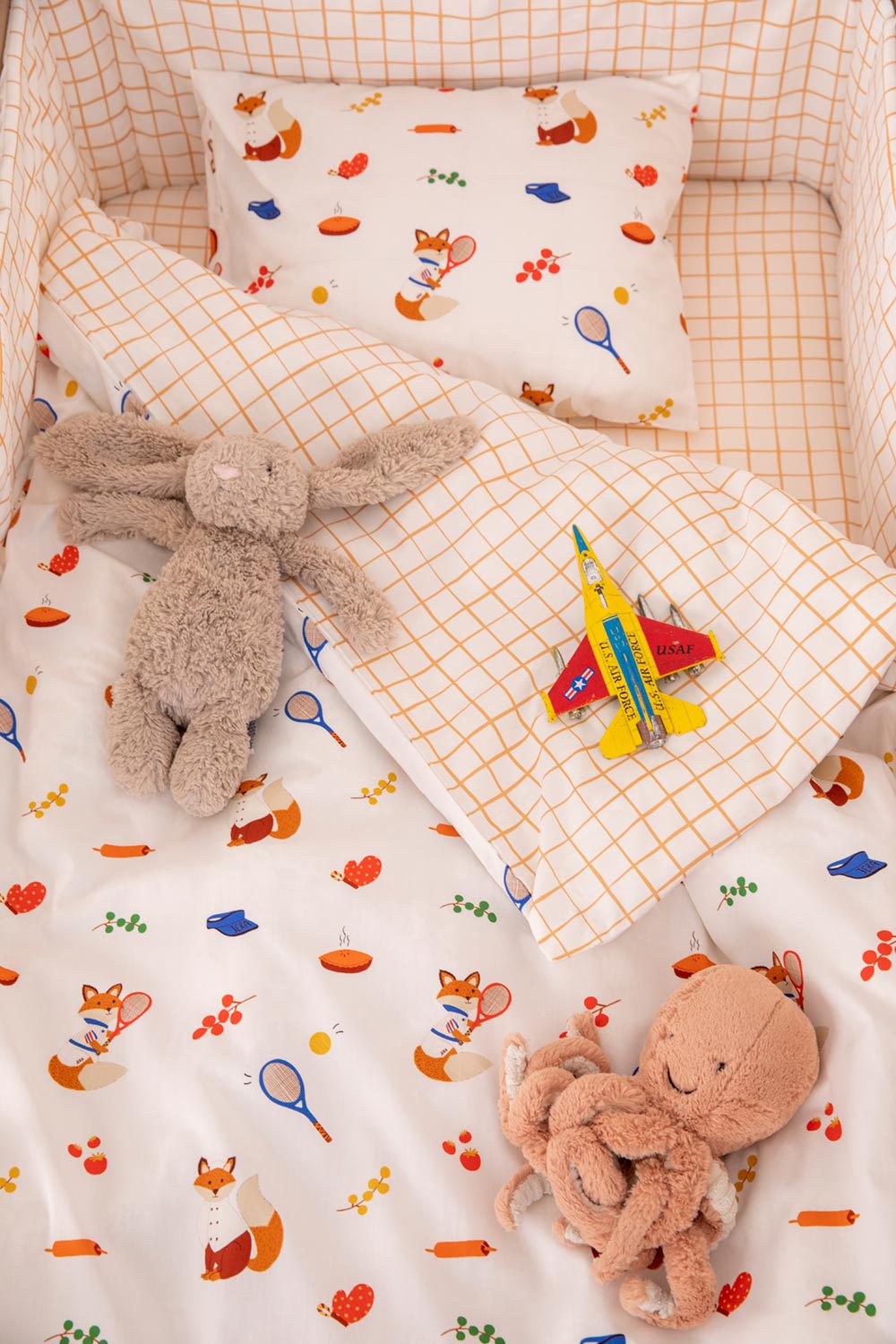 Housse de couette et taie d'oreiller pour bébé – Fox, The Gourmet