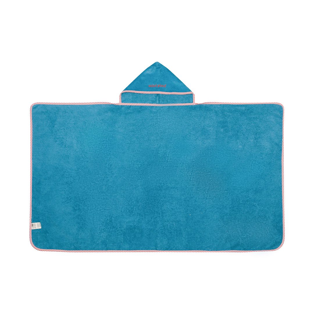 Serviette à capuche Mini Plouf (Bleu)